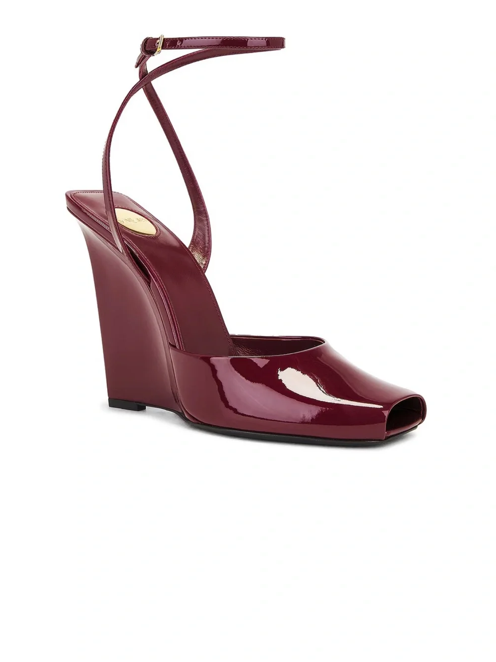 Saint Laurent orhand peep toe Wedge Ankle-Strap Pumps